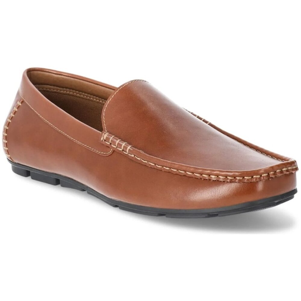 George Men's Grayson Driver Loafers W/Memory Foam Insoles Size 10.5 Cognac NEW